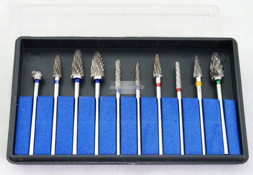 2 kits Profession Dental Lab Polishing Drills Tungsten Steel Carbide Burs Cutter