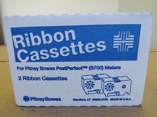 2 RIBBON CASSETTES REORDER 767-1 FOR PITNEY BOWES POSTPERFECT B700 METERS