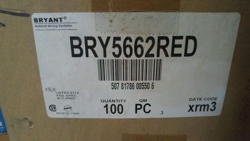 Bryant  BRY5662RED DUPLEX RECEPTACLE, INDUSTRIAL GRADE, 15A 250V, Box of 100