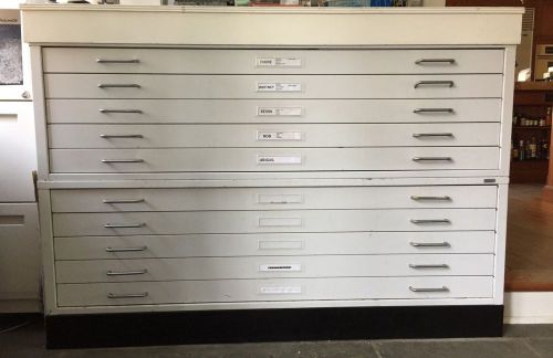 Architect/Blueprint ten-drawer Flat File- 53-3/8w X 41-3/8d