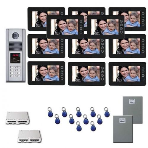 Video entry intercom system 11 seven inch monitor door panel camera for sale