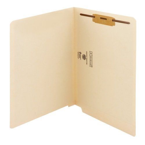 Smead End Tab Fastener File Folder, Shelf-Master® Reinforced Straight-Cut Tab, 1
