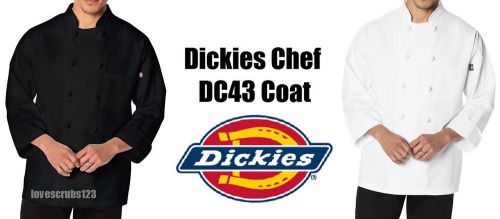 Dickies chef wear knot button chef coat dc43 unisex men women choose size/color for sale