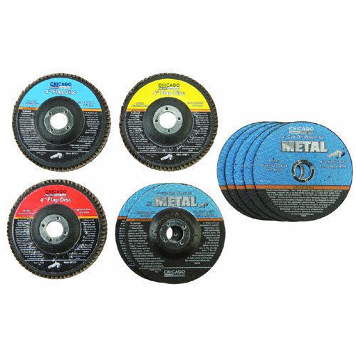 10pk  Assorted 4&#034; Cutting &amp; Grinding Whl &amp; Flap Disc