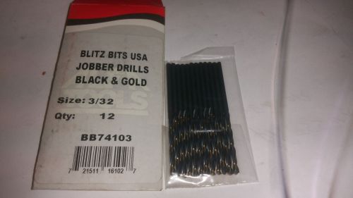 12 pc  3/32&#034; jobber length twist drills bits for sale