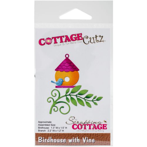 Cottagecutz die-birdhouse w/vine, 1.2 inch to 2.2 inch 818561025987 for sale