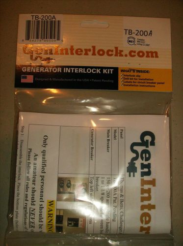 TB-200A Thomas and Betts Challenger and Westinghouse Generator Interlock Kit ...
