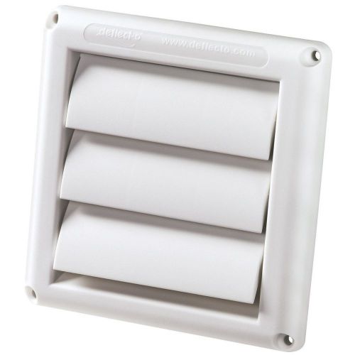 Deflecto HS6W 6 inch Vent White Louvered Dryer Vent Cover
