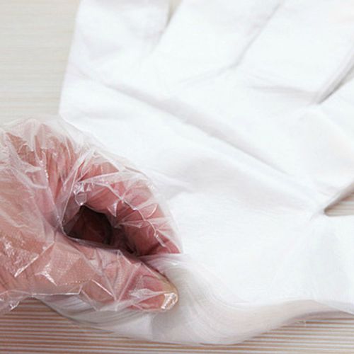 100Pcs Clear Plastic Disposable Gloves Restaurant Home Service Catering Hygiene