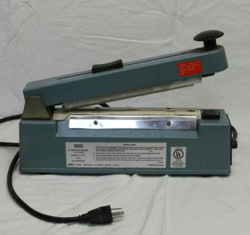 8&#034; INCH ULINE IMPULSE SEALER WITH CUTTER *USED WORKING*