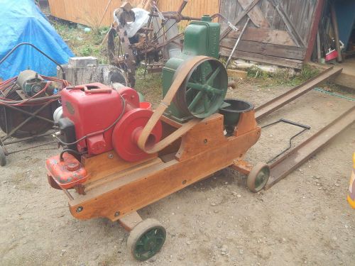 1930 fm zd 1 1/2hp engine w myers pumpjack &amp; brass pump display for sale