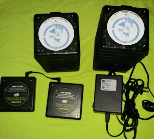 LRS Long Range Systems 19 Pager Coasters 2 Base Chargers.