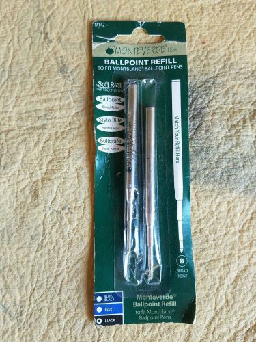 Monteverde Capless Ceramic Gel Refill To Fit Parker Ballpoint Pens, Broad Blue/B