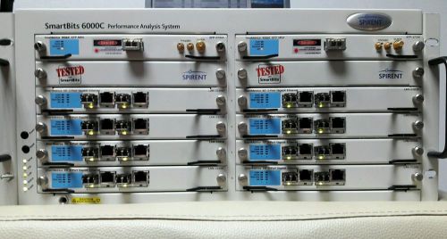 Spirent SmartBits SMB-6000C With XFP-3731A 2pcs, LAN-3320A 8pcs, Tested,Working