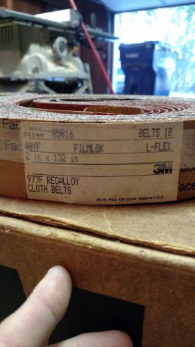 50 3M Abrasive sanding belts 2 in X 132 in 977F Regalloy cloth belts grit 40YF