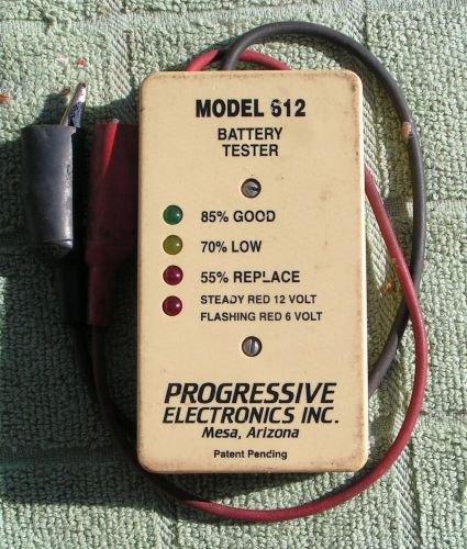 PROGRESSIVE ELECTRONICS INC, BATTERY TESTER MODEL 612