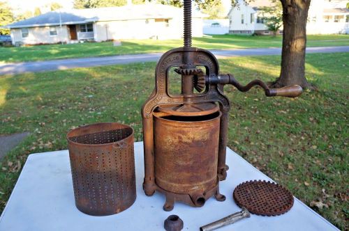 All original norvell shapleigh 8qt fruit cider wine press sausage stuffer lard for sale