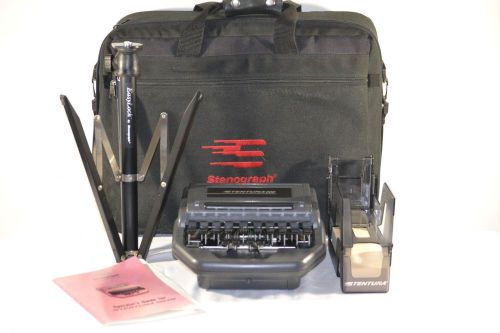 Stenograph stentura 200 writing instrument with tripod stand, tray and case for sale