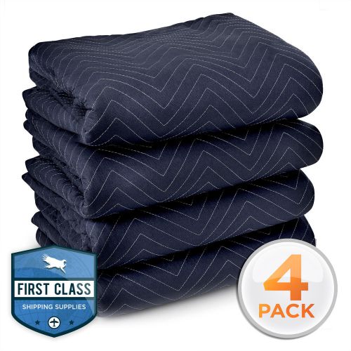 Ultra Thick Pro Moving Blankets Padded Furniture Pads 4 Pack 72&#034; x 80&#034;