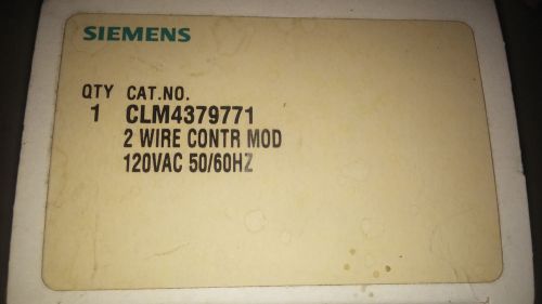 SIEMENS CLM4379771 NEW IN BOX 2 WIRE CONTROL MODULE 120V SEE PICS #A69