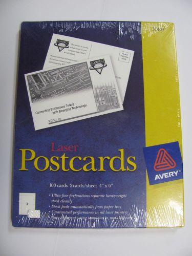 Avery Laser Postcards 100 cards 4x6 Inch 5389 White 2 Cards / Sheet
