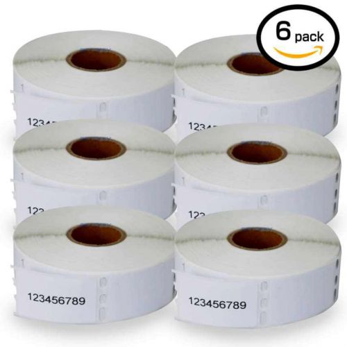 Betckey 6 Rolls Dymo 30347 Compatible 25mm x 38mm Book Spine Labels 450 Turbo