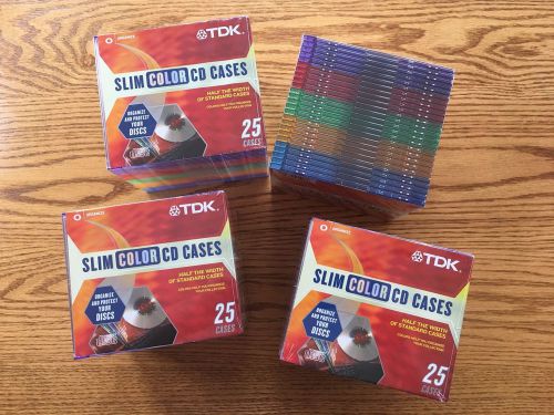 (4) TDK Slim Color CD Case sets (25 cases per set for 100 total)