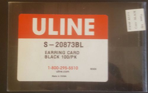 ULINE Earring Card Black 100 Pack Display Your Earrings