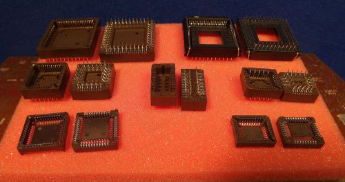 HUGE LOT , AMP , PLCC  Sockets , 84 , 44 , 32 , 28 pin ( Sample lots available )