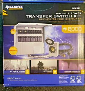 310-CRK Reliance Controls 10 circuit 2 30 Amp Power Transfer Switch Kit pro tran