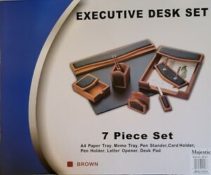 Executive Desk Set, 7 Piece, New in Box. Majestic Brand