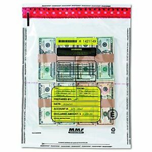 MMF Industries 2362005N20 4 Bundle Capacity Tamper-Evident Cash Bags 15 x 20 ...