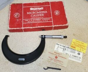 Starrett No. 436 - 4&#034; to 5&#034; micrometer - .001&#034; - *NICE*