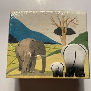 Elephant Dung Note Holder Natural Sheets of Coloured Recycled Paper - Sealed