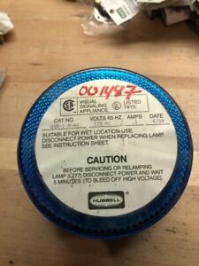 HUBBELL GAI-TRONICS GSR-1-B-A1  Strobe Light,Aluminum/Plastc,Blue,120VAC-NEW