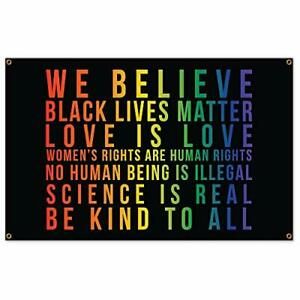 BLM Banner Black Lives Matter Be Kind to All | 48&#034; X 120&#034; Banner | Protect Yo...