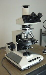 Olympus BH2 BHS microscope trinocular POL - 3 polarizing objectives + 20x