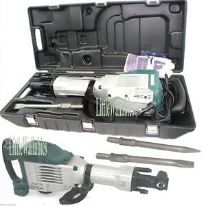 Demolition Jack Hammer 1600W  Electric Concrete Breaker 1520bpm  w/2 Chisel Bit