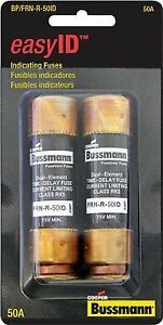 Bussmann Time Delay Fuse 50 amps-Mfg# BP/FRN-R-50ID - Sold As 2 Units (CD/2)
