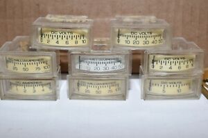 Lot of 8 MODUTEC edge panel meters with metal Locking Frame