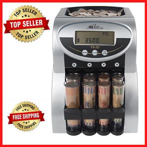 Commercial Coin Counter Sorter Machine Fast Sorting Digital LCD Money Change