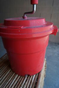 Chef Master Red 5 Gallon Plastic Salad Spinner / Dryer with Brake