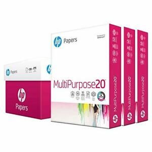 hp Printer Paper | 8.5 x 11 Paper | MultiPurpose 20 lb | 3 Ream Case - 1500 S...