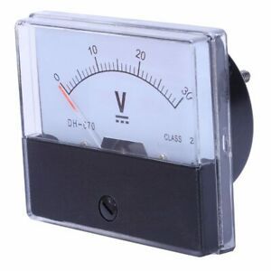 2X(DH-670 Accuracy DC 30V Analog Panel Meter Voltmeter I4P9)