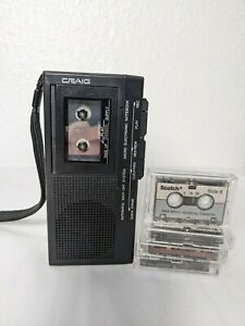 Craig Micro Cassette Electronic Recorder - Model J 552 DICTAPHONE w/ 4 Tapes