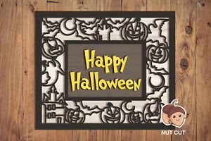 Happy Halloween sign SVG Laser cut files for Glowforge, Cricut, Multi-layer