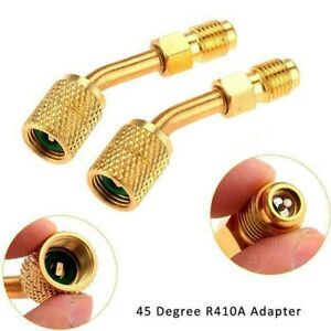 Brass Adapter R410A Charging Golden HVAC Mini Split System Vacuum Port