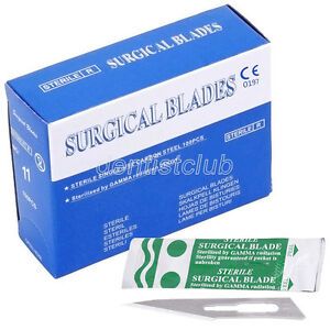 Dental Medical Surgical Scalpel Blades 11# 100Pcs/box  Carbon Steel 4.3*0.6cm