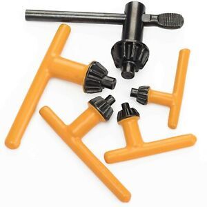 QLNE 5 Sizes Drill Chuck Key Wrench, Replacement Drill Press Chuck Key, Elect...