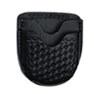 Boston Leather 5515-3 Black Basketweave Top Grain Open Top Cuff Case